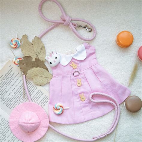 Bunny Dress Harness For Rabbit Small Pet Rabbit Clothes Rabbit Etsy