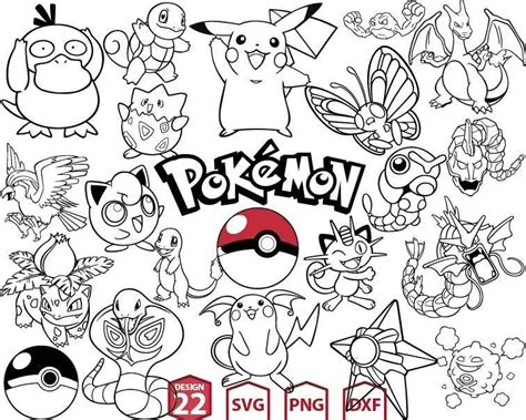 Pokemon Outline Svg Bunble Upp265 Upplop Graphics Resources