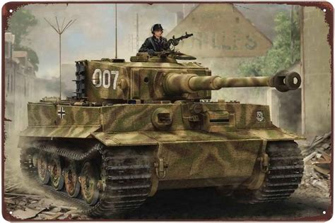 plechová cedule Michael Wittmann Tiger Tank 007 Aukro
