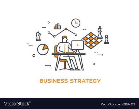 Icon Business 05 Business Strategy Royalty Free Vector Image