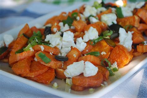 sweet potato feta and seed salad cooking them healthy