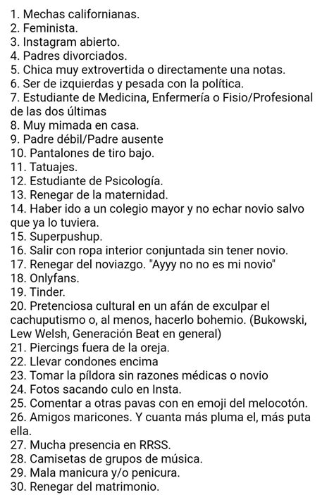 Un Forocochero Crea Una Lista De Red Flags En Mujeres