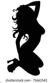 Silhouette Sexy Naked Woman Isolated On Stock Vector Royalty Free Shutterstock
