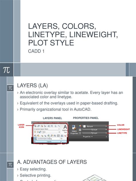 Layers Colors Linetype Lineweight Autocad Pdf