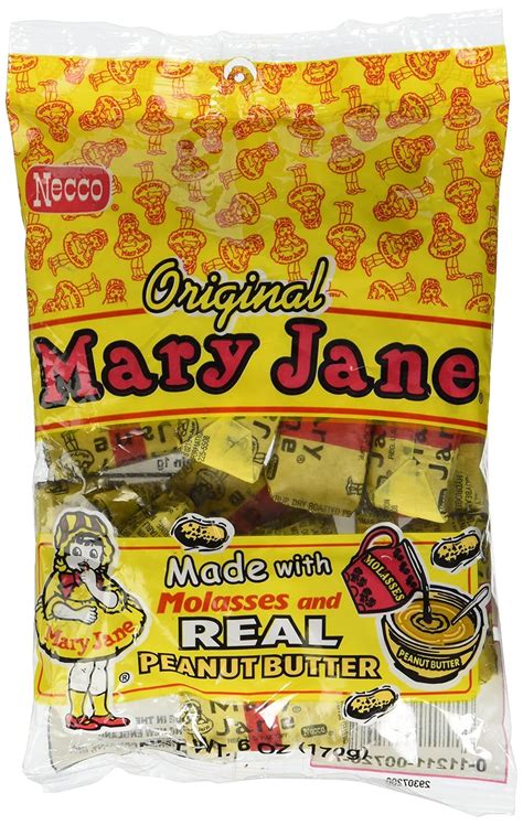 Necco Original Mary Jane Candy 6oz Peg Bag Caramel