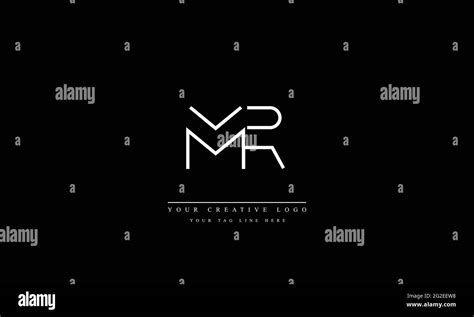 Diseño Del Logotipo De La Letra Con La Tipografía Moderna Creativa Mr Rm Imagen Vector De Stock