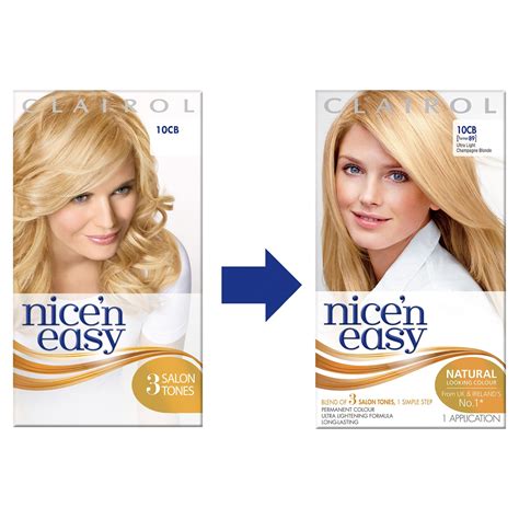 3 X Nicen Easy Permanent Hair Dye Ultra Light Champagne Blonde 10cb Ebay