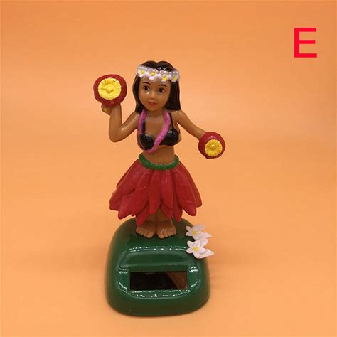 Ziokok Car Decor Dancing Doll Solar Power Toy Hawaiian Hula Girl Shaking Head Ornament