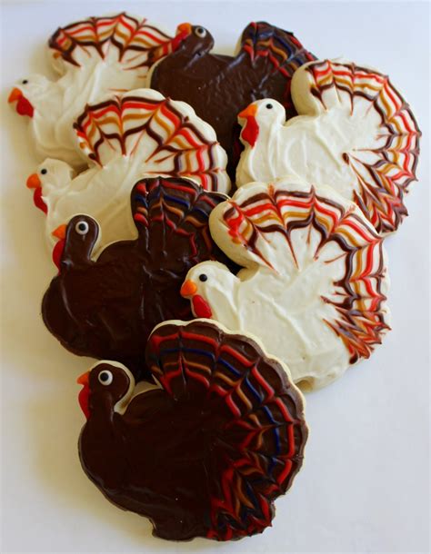 Turkey Thanksgiving Sugar Cookies With Buttercream Frosting Etsy