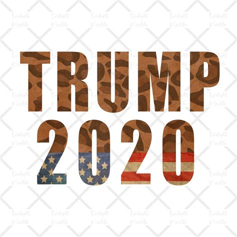 Trump 2020 Leopard Design With Flag Digital Download For Etsy