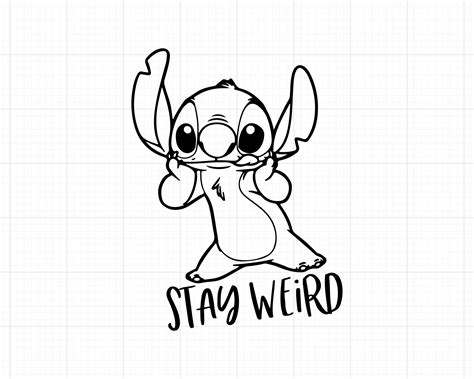 A Cartoon Character With The Word Stay Weird On Its Chest And Hands In