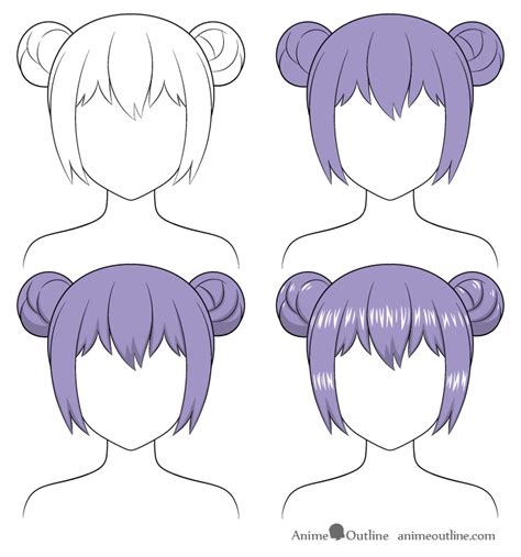 How To Shade Anime Hair Step By Step Animeoutline Anime Drawings