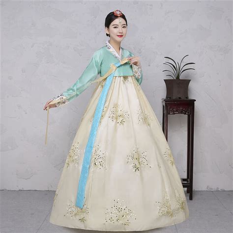 Hanbok Dress Korean Traditional Hanbok Korean National Costumes Woman