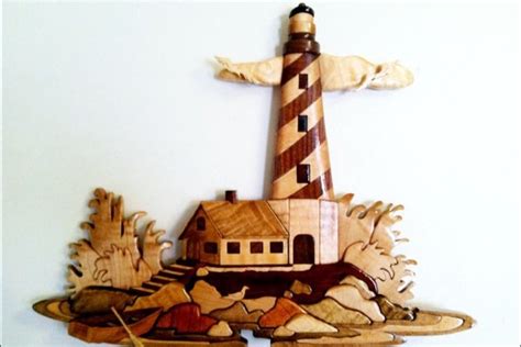 Lighthouse Intarsia Wood Pattern