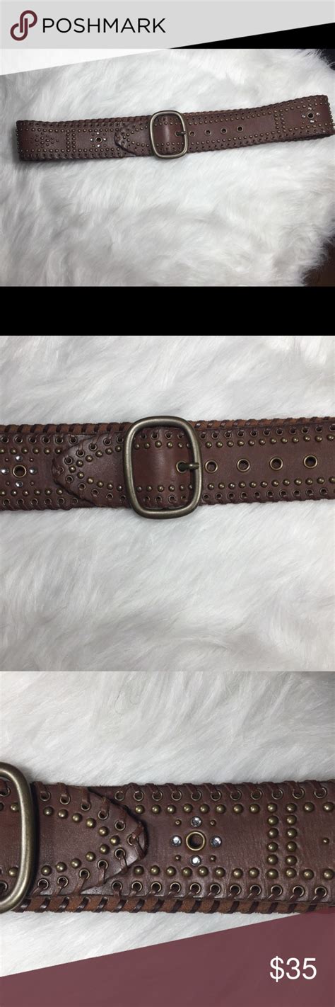 Abercrombie And Fitch Brown Leather Wide Belt Sz L Wide Belt Wide Leather Belt Brown Leather