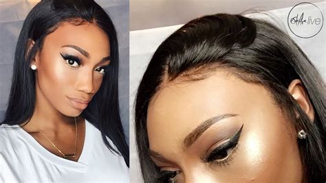 Hair Glueless Lace Frontal Wig Installation Youtube
