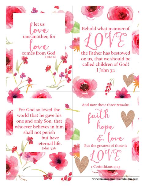 Scripture Love Printables Valentines Scripture Christian Valentines