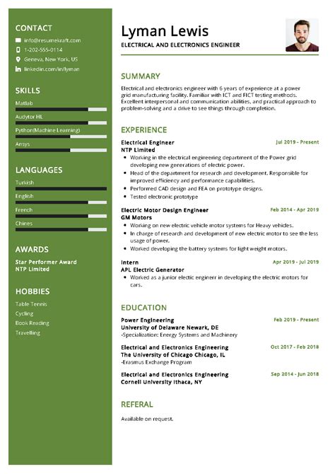 A modern, creative and professional resume. Electrical Engineer Resume Sample | PDF Download - ResumeKraft