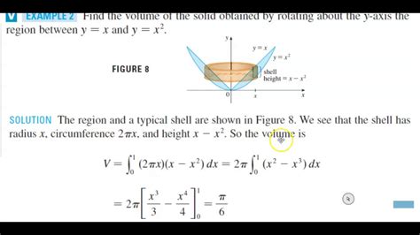 Example 2 Find The Volume Of The Solid Obtained By Rotating About The