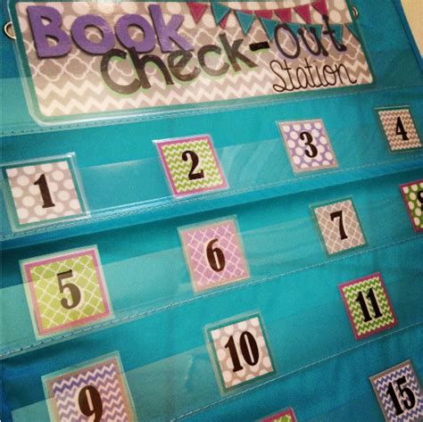 Classroom Library Checkout System Freebie Use With Smal Pocket From