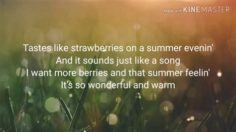 In the lyrics, he says that watermelon sugar, tastes like strawberries. Harry styles Watermelon sugar (Lyrics) video - YouTube