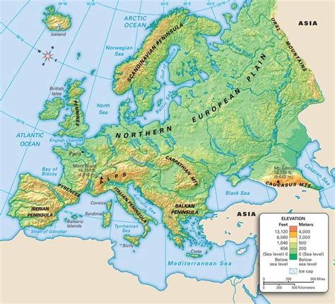 Map Of Europe Mountain Ranges 88 World Maps