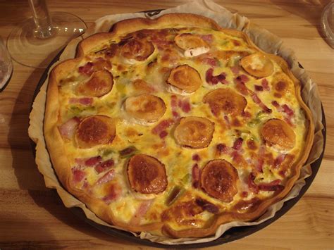 Les recettes dEmilie Quiche aux poireaux chèvre et lardons