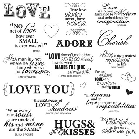 Fiskars Clear Acrylic Stamps 8 X 8 Lasting Love Quotes