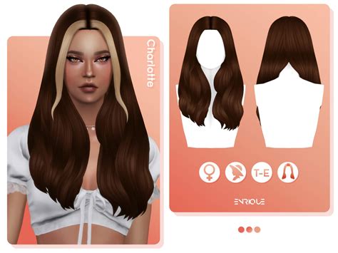 Sims 4 Enriques4 Charlotte Hairstyle The Sims Book