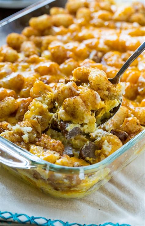 Breakfast Tater Tot Casserole Spicy Southern Kitchen