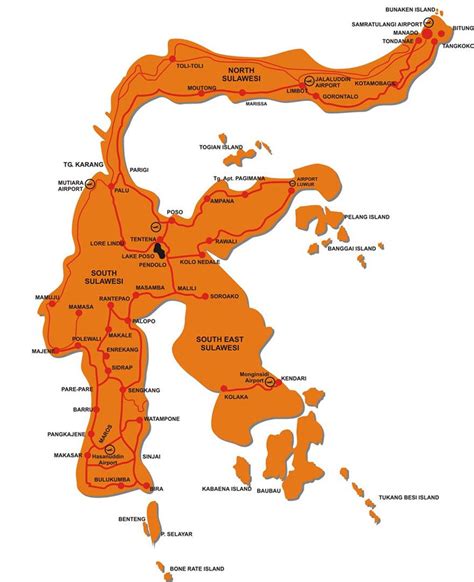 Check Out This Big Travel Map Of Sulawesi This Map Shows All The