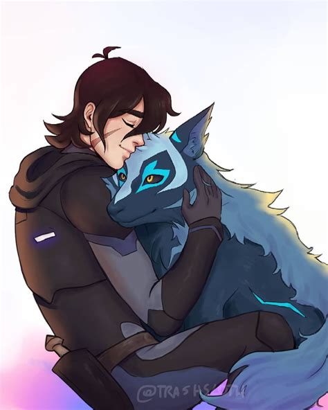 Keith Hugging His Space Wolf Kosmo From Voltron Legendary Defender