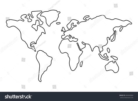 Simple World Map Vector At Getdrawings Free Download
