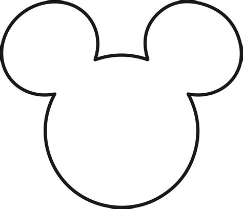 Mickey Head Outline Svg Free Svg Images Collections Images And Photos