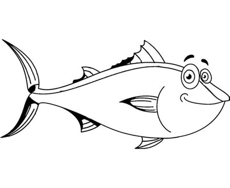 Tuna Fish Coloring Page At Getcolorings Free Printable Colorings The