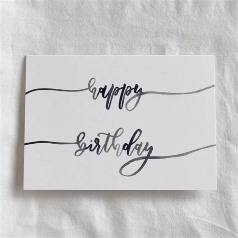 Cartes de voeux grußkarten tarjetas cartoline. Happy Birthday Calligraphy Card - Jenmanship