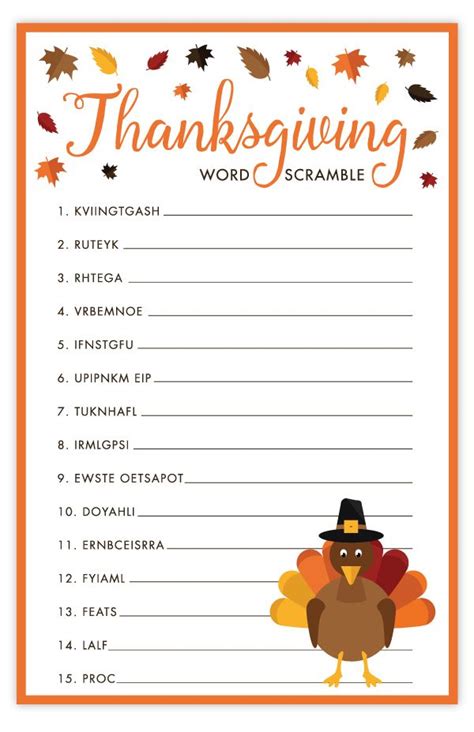 Thanksgiving Activities Printables Free Printable Templates