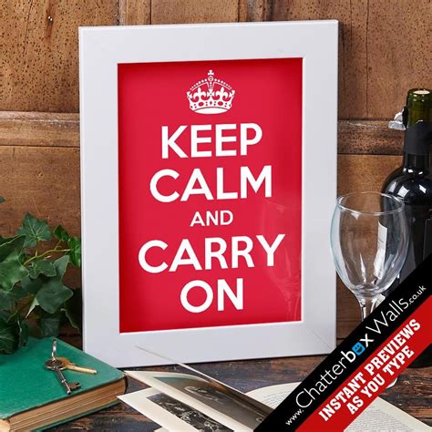Keep Calm And Carry On Personalized Prints And Canvases Chatterbox Walls