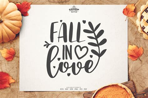 Fall In Love Svg Autumn Svg Files By Sharpsvg Thehungryjpeg