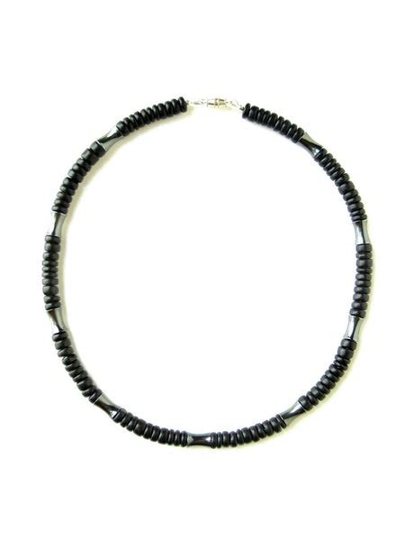 Mens Beaded Necklace Dark Matter Authentic Arts By Jenny Hoople