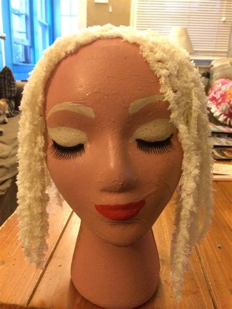 Hand Painted Foam Mannequin Display Heads With Yarn Hair And Etsy