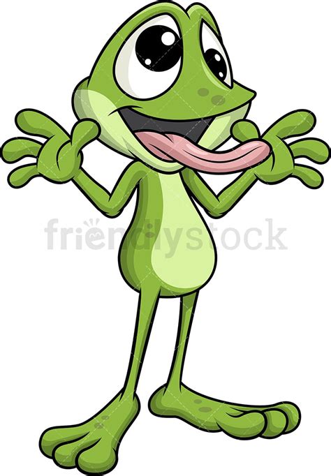 Funny Frog Being Silly Cartoon Vector Clipart Friendlystock