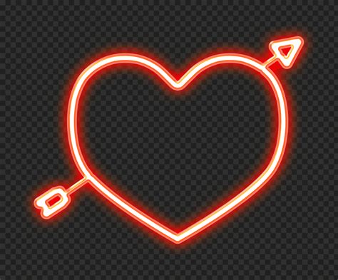 Transparent Red Neon Heart Png And Clipart Images Citypng