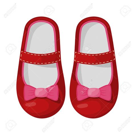 Baby Girl Shoes Vector Clip Art Library