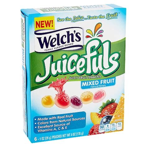 Welchs Juicefuls Mixed Fruit Juicy Fruit Snacks