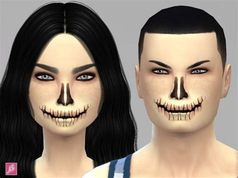 The Sims Resource Halloween Skeleton Face Mask By Alexandrasine