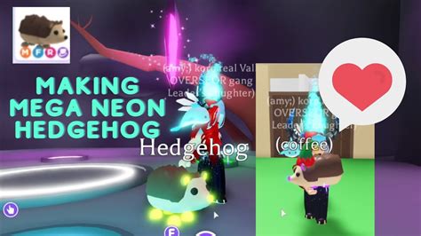 Adopt Me Making Mega Neon Hedgehog By Amy Fun Room Youtube
