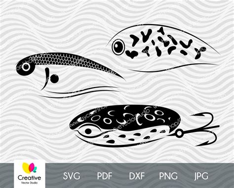 Fishing Lure Svg Fishing Lure Pattern Dxf Svg Cut Files For Etsy