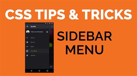 8 CSS Tips Tricks Sidebar Menu YouTube