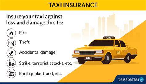 The taxi insurance will ensure protection against accidents and any damage to the vehicle. Taxi Insurance: Coverage, Claim and Exclusions
